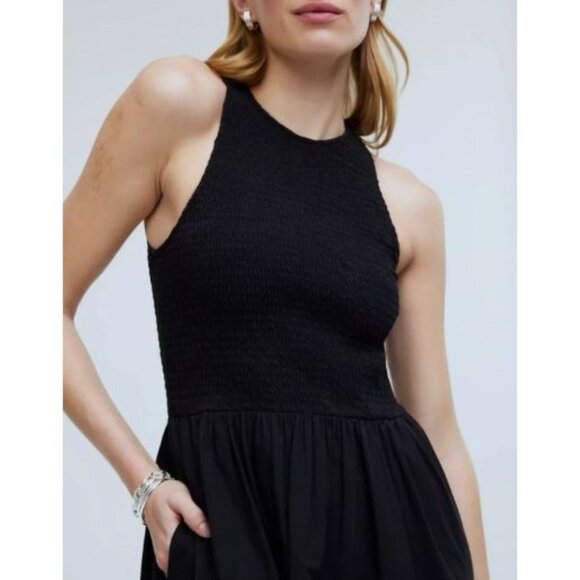 Madewell Melody Tank Midi Dress Black S NP124 NWOT - Picture 2 of 3
